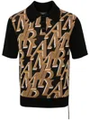 Amiri Black Repeat Polo In Black