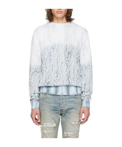 Amiri Repeat Mesh Sweater In White