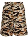 Amiri Repeat Palm Shorts In Braun