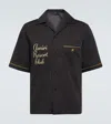 AMIRI RESORT CLUB EMBROIDERED COTTON BOWLING SHIRT