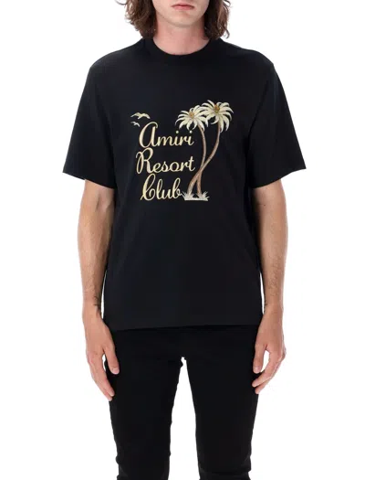 Amiri Twisted Palms Cotton T-shirt In Black