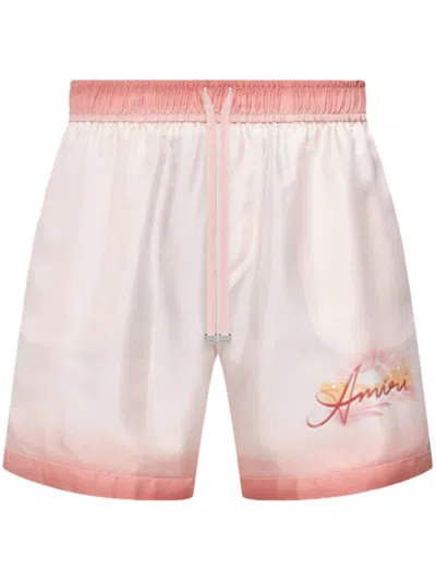 Amiri Resort Club Shorts In Light Pink