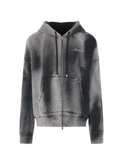 Amiri Rhinestone-detail Hoodie In Black