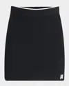 Amiri Rib-knit Mini Skirt In Black