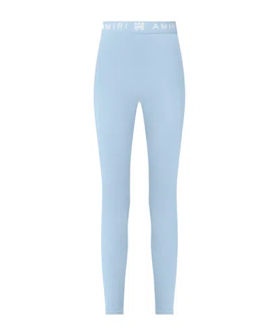 Amiri Rib Seamless Tights In Blue