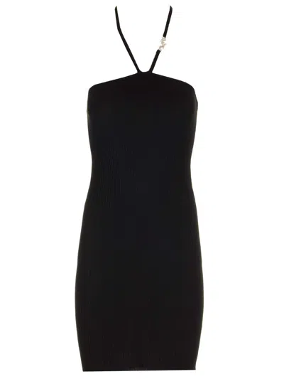 Amiri Ribbed Cotton Mini Dress In Black
