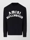 Amiri Black Sweater With Maxi Logo Lettering On The Front In Black