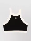 Amiri Cropped Tank Top Embroidered Logo In Multi