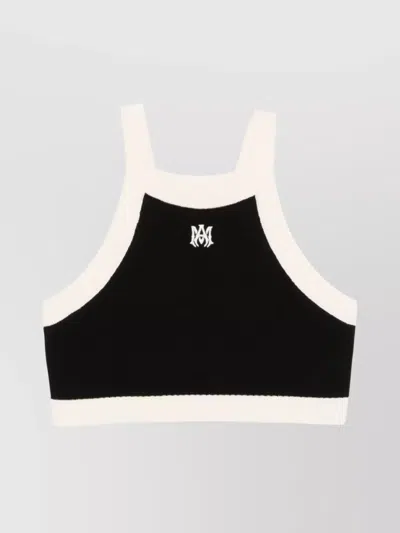 AMIRI RIBBED CROPPED TANK CONTRAST TRIM
