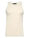 Amiri Ribbed Logo-detail Tank Top In Neutral