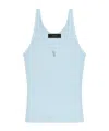 Amiri Ribbed Tank Top In Blue