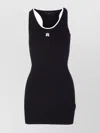 Amiri Ma Embroidered Ribbed Racerback Mini Dress