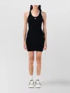Amiri Ma Embroidered Ribbed Racerback Mini Dress