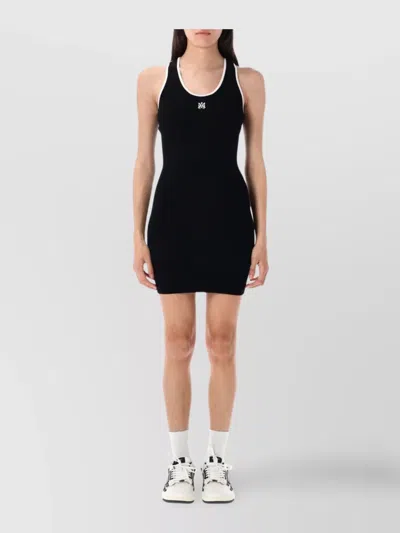 AMIRI RIBBED TEXTURE SLEEVELESS DRESS MINI