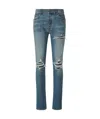 Amiri Mx1 Distressed Skinny Jeans In Blue