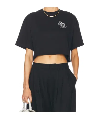 Amiri Round Collar Short T-shirt In Green