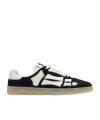 Amiri Pacific Bones Low-top Sneakers With Contrast Panels In Black