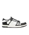 Amiri Multicolor Leather And Fabric Bandana Denim Skel Sneakers In White
