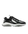 Amiri Bone Runner Panelled Mesh Sneakers In Black