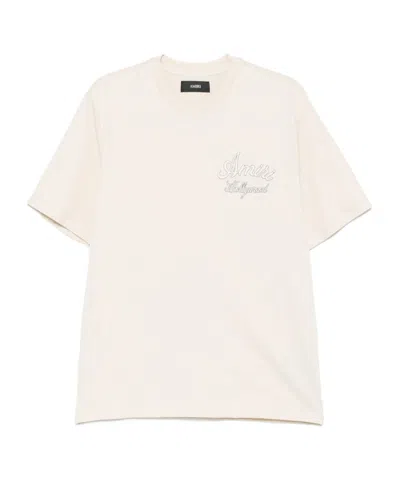 Amiri Round Neck Short Sleeve T-shirt In Neutral