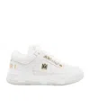 Amiri White Sneakers With Logo Patch On The Side And Logo Lettering On The Rear In Leather Man In Red