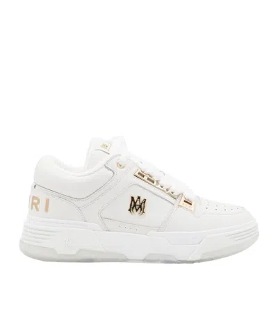 Amiri Round-toe Lace-up Sneakers In White