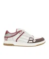 Amiri Brown Xl Skel Top Low Cow Leather Sneakers In Multi