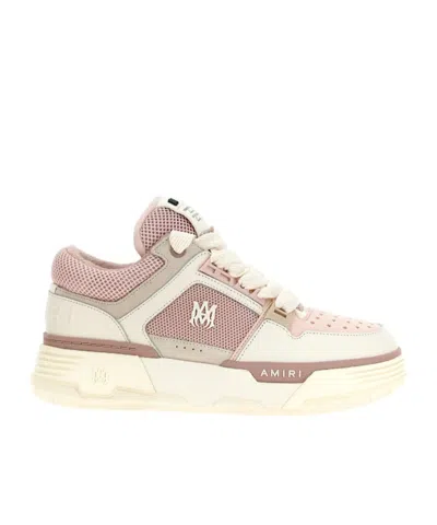 Amiri Round Toe Low-top Sneakers In Brown