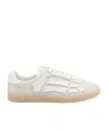 Amiri Pacific Bones Crocodile-effect Suede Sneakers In White