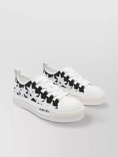 AMIRI ROUND TOE STARS COURT LOW SNEAKERS