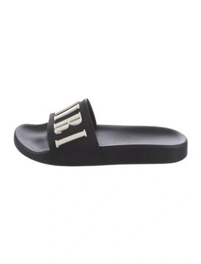 Pre-owned Amiri Rubber Slides In Black
