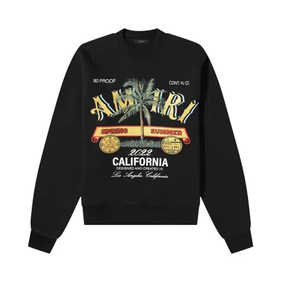 Pre-owned Amiri Rum Label Long-sleeve Crew 'black'