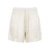 Amiri Sand Satin Bermuda Shorts