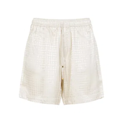 Amiri Sand Satin Bermuda Shorts