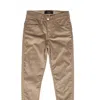 Amiri Sand Velour Skinny Back Slack Pants In Brown