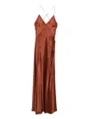 Amiri Satin Dress In Brown
