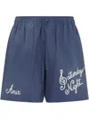 Amiri Saturday Night Bermuda Shorts In Blue