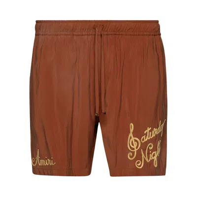 Pre-owned Amiri Saturday Night Short 'burnt Orange' | Men's Size Xxl