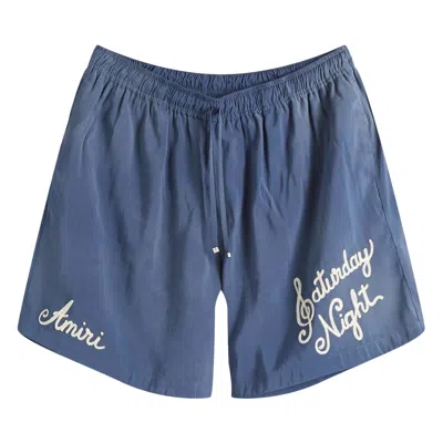 Pre-owned Amiri Saturday Night Shorts 'navy' | Blue | Men's Size M