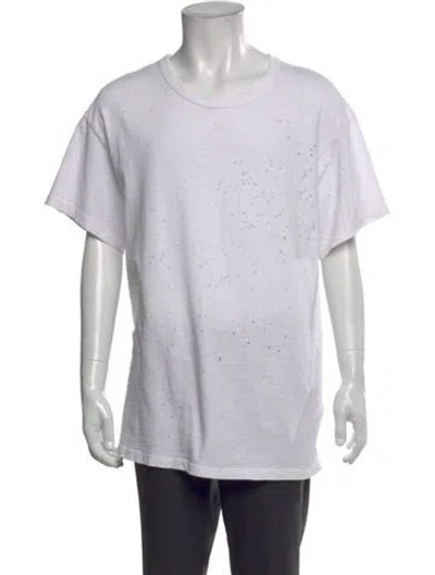 Pre-owned Amiri Scoop Neck Short Sleeve T-shirt In Black