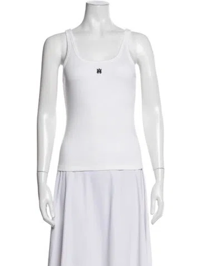 Pre-owned Amiri Scoop Neck Sleeveless Top W/ Tags In White