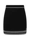 Amiri Script Knit Mini Skirt In Black