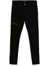 Amiri Script-logo Skinny Jeans In 黑色