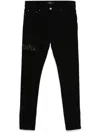 Amiri Script-logo Skinny Jeans In Black