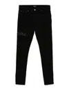 Amiri Script-logo Skinny Jeans In Black