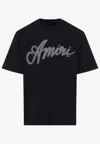 Amiri Script Logo T-shirt In Black