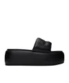 Amiri Script Platform Open-toed Slippers In Black