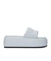 Amiri Script Platform Open-toed Slippers In White
