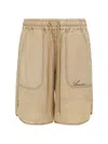 Amiri Script Shorts In Neutral