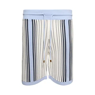 Pre-owned Amiri Script Stripe Short 'ashley Blue' | Men's Size Xxl